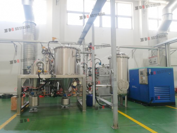 硅碳負(fù)極氮?dú)夥雷o(hù)氣流粉碎機(jī)--四川省某公司生產(chǎn)現(xiàn)場(chǎng)
